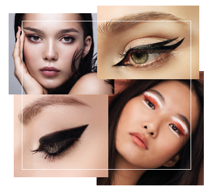 Wing it make-up trend collage